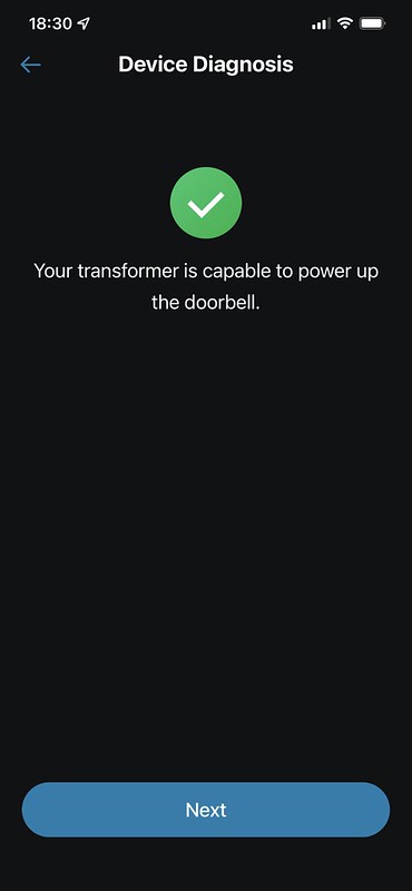 Eufy iOS App - Setup - Transformer Check - Done