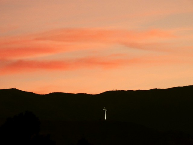 Evening Sunset with Cross