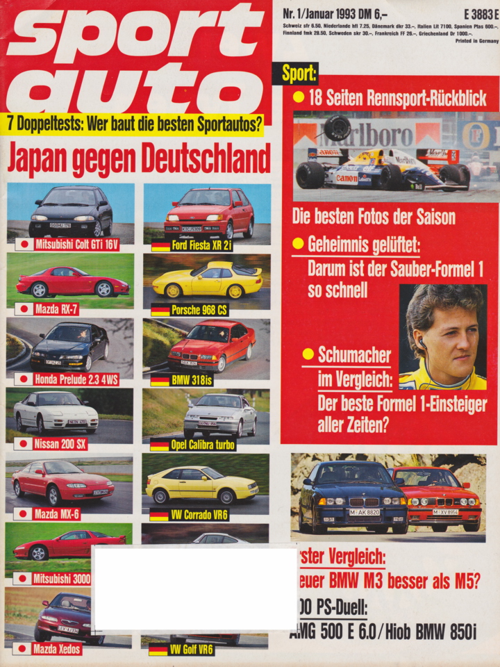 Image of sport auto - 1993-01 - cover