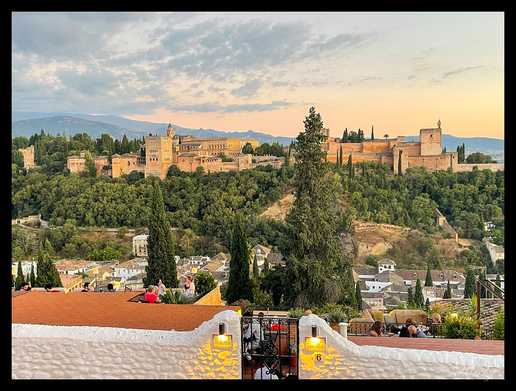 Alhambra de Granada desde Restaurante Estrellas de San Nicolás