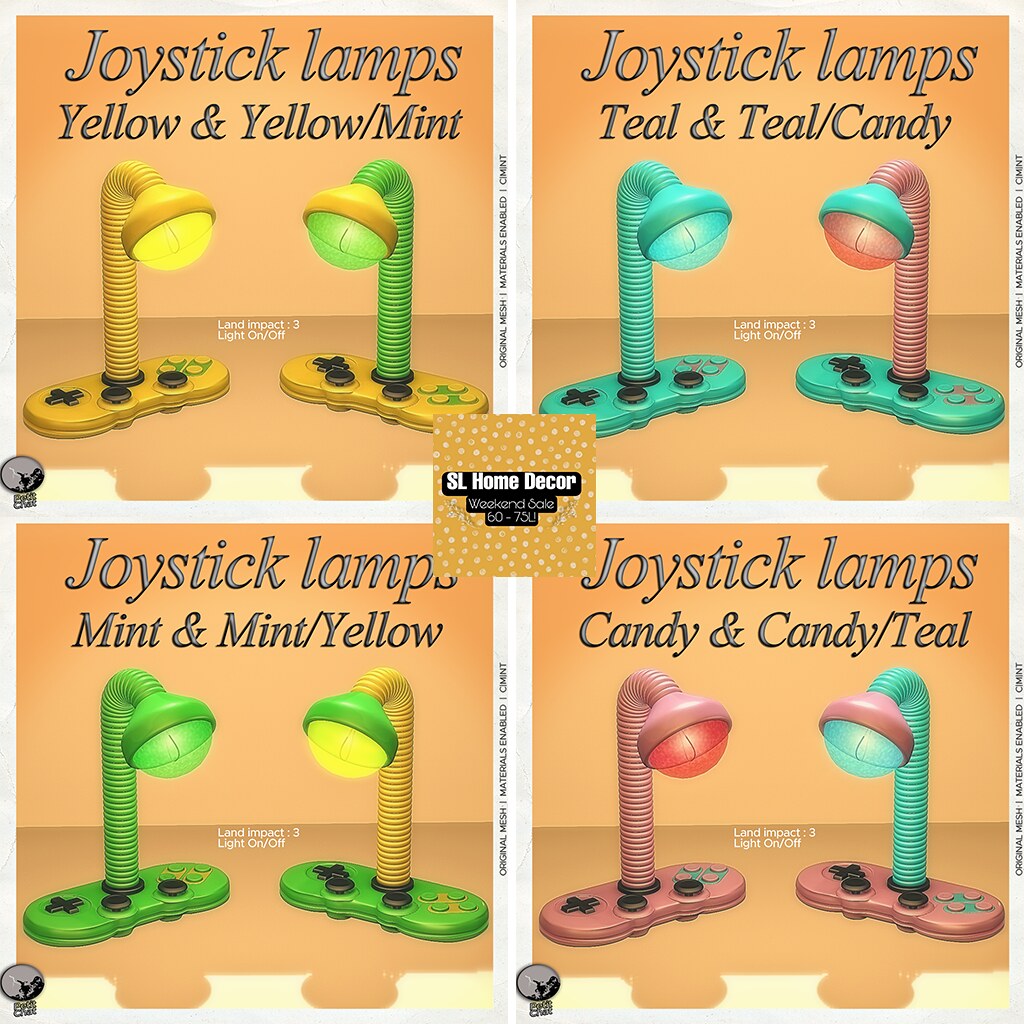 Petit Chat : Joystick Lamps @ SL Home & Decor weekly Sale