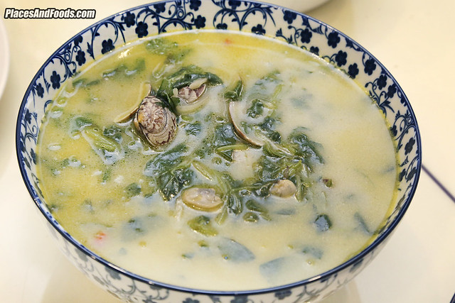 fei fei white pepper lala with spinach soup