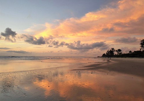 sunset sea beach colours reflections arabiansea goa india