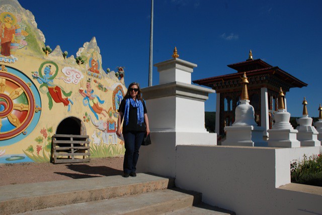 Isabelle at the Dashang Kagyu Ling temple - 2009