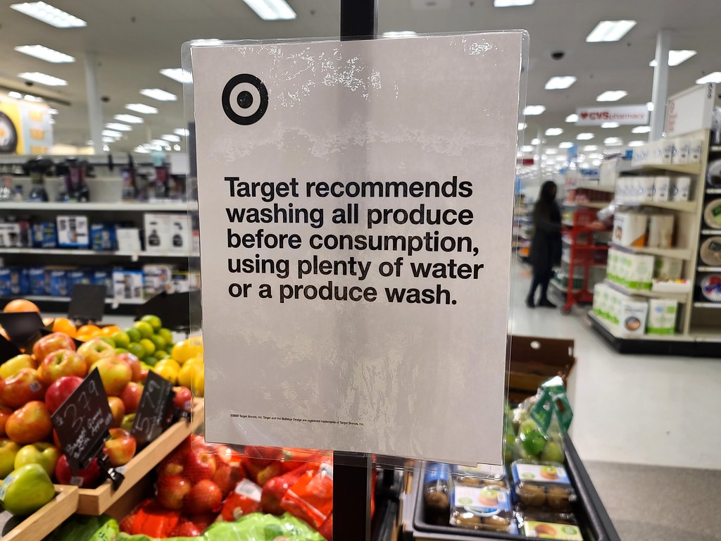Target recommends washing all produce
