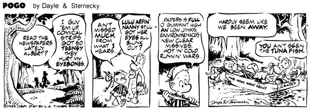 1989 Pogo Possum Revival Newspaper comics First Week 0001
