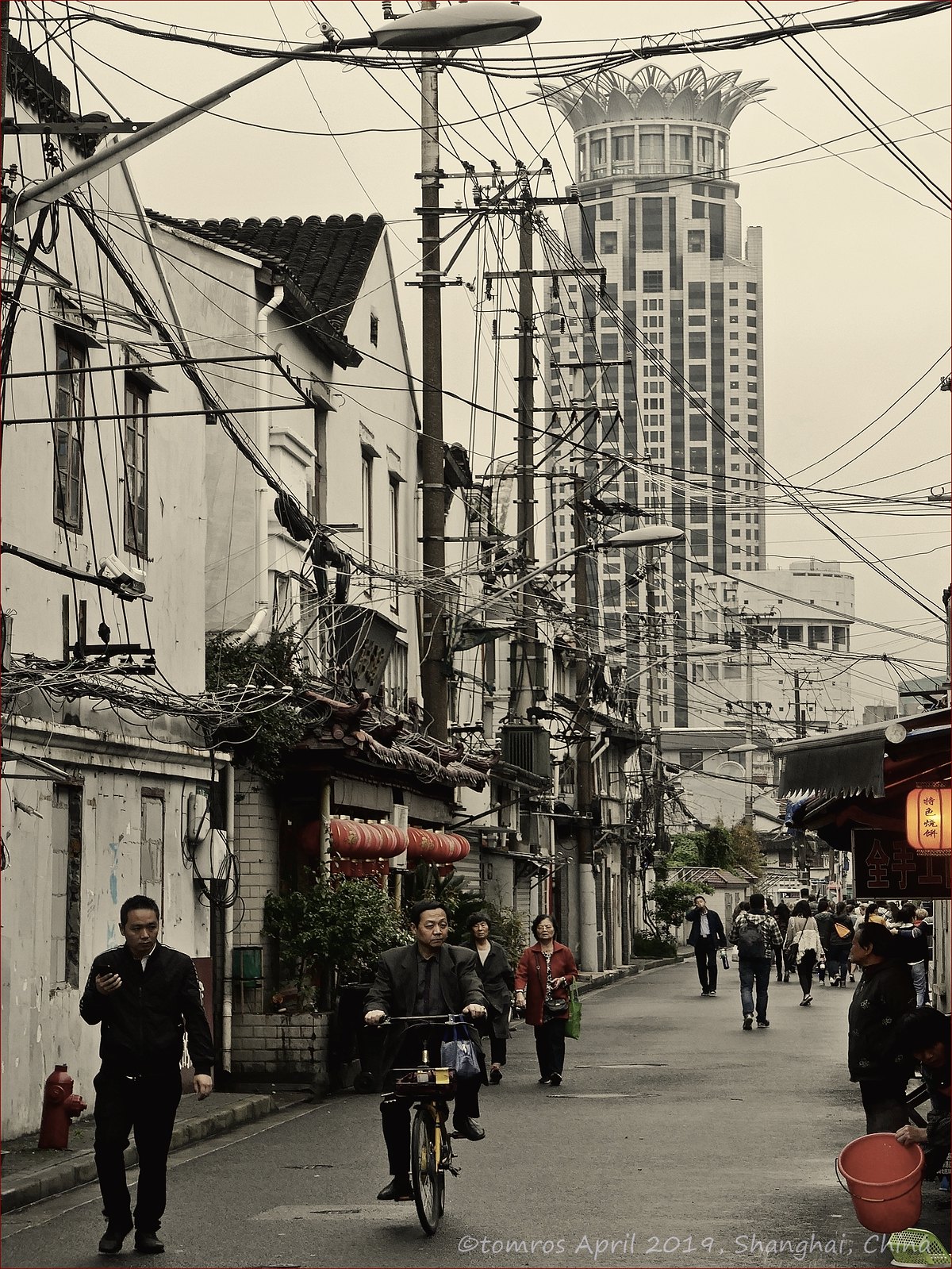 The streets of Shanghai, China.