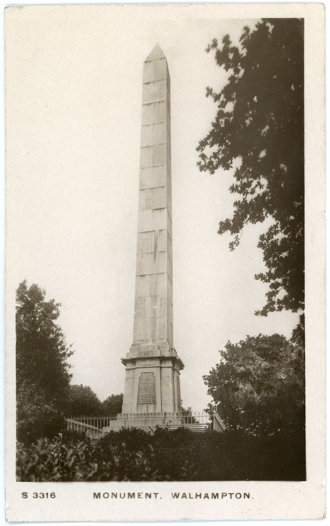 The Obelisk, Burrard Neale Monument, or Walhampton Monument, Monument ...