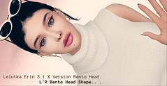 new, Lelutka Erin 3.1 x Version Bento Head Shape -