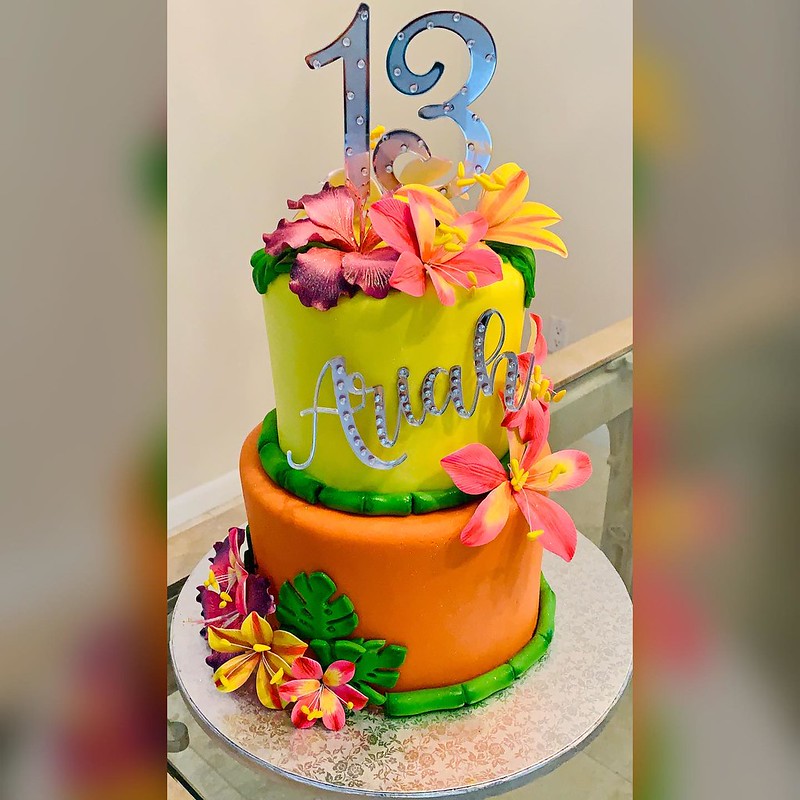 Hawaiian Themed Cake by Crystal's Creative Cakes
