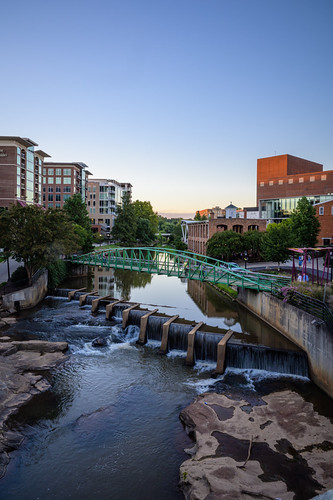 Downtown Greenville-6 by TheKoG, greenville southcarolina downtown sunset reedyriver