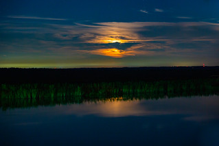 Moonrise on the Pascagoula River.