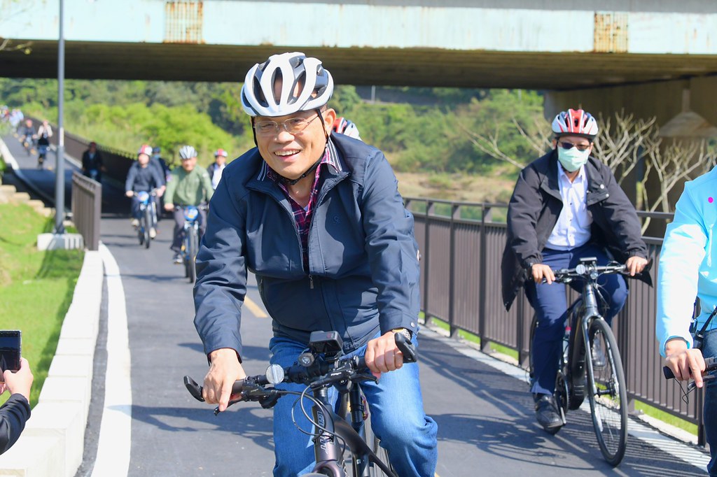 2021年2月20日行政院長蘇貞昌視察基隆河水防道路兼自行車道規劃辦理情形
