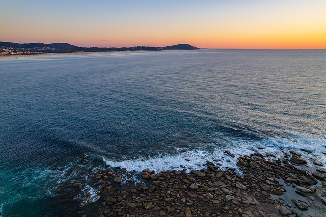 Early morning seascape flight over The Haven at Terrigal