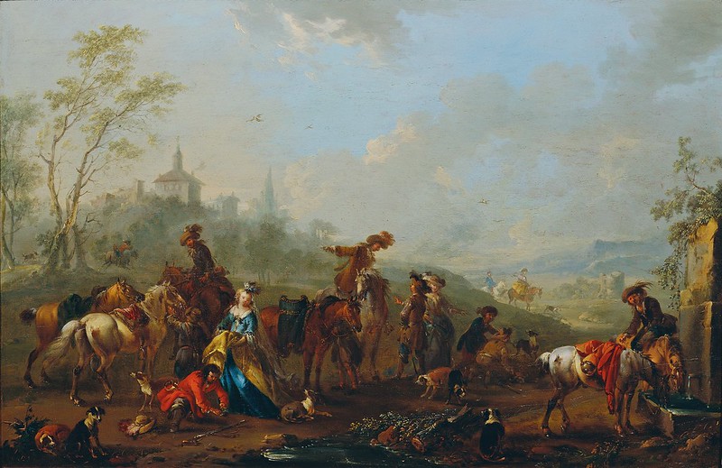 August Querfurt (1696-1761) - Aufbruch zur Beizjagd