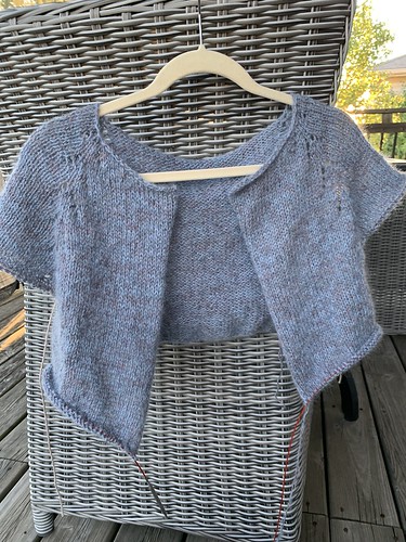 I haven’t had the concentration for weaving in the ends to finish my Tegna but I cast on the Felix Cardigan by Amy Christoffers.