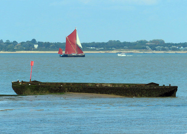 Bradwell on Sea Defence Barge and Thames Barge