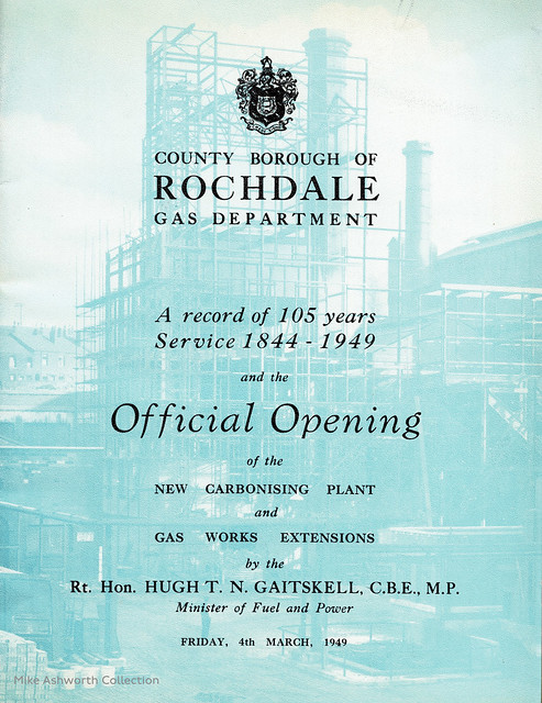 County Borough of Rochdale Gas Department : a record of 105 years of service : 1844 - 1949 : title page