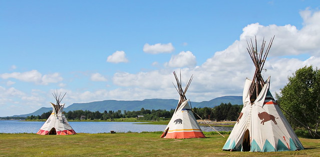 MICMACS OF GESGAPEGIAG | FIRST NATION | TEEPEES | TEPEES | MARIA | GASPE PENINSULA | QUEBEC | CANADA