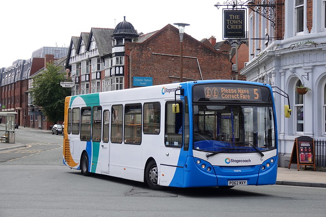 Stagecoach 36819 PO62MXY is seen in Chester on 24 September 2021.