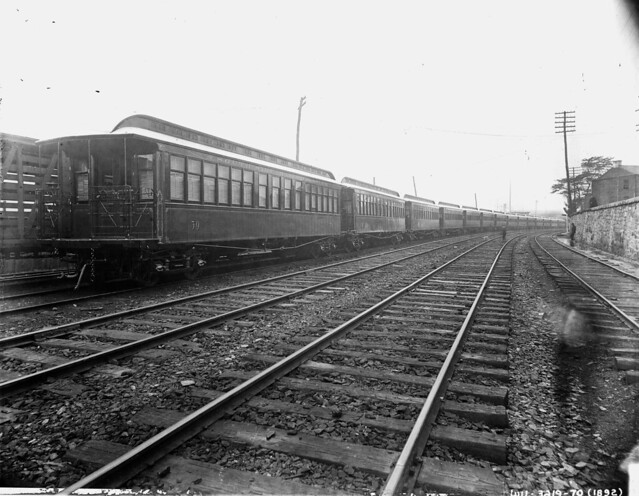 39, South Side Rapid Transit. fourteen cars connected 1892 Delaware Public Archives