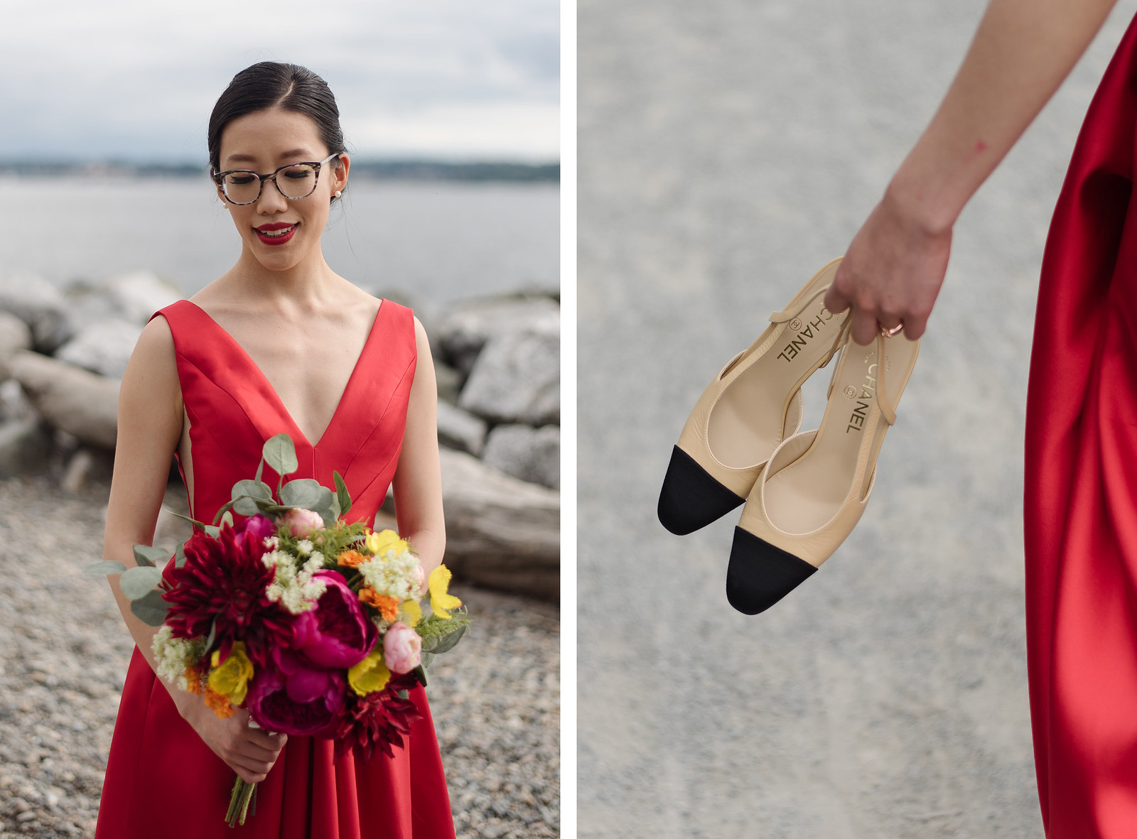 22-olympic-sculpture-park-wedding-chanel-heels-red-dress
