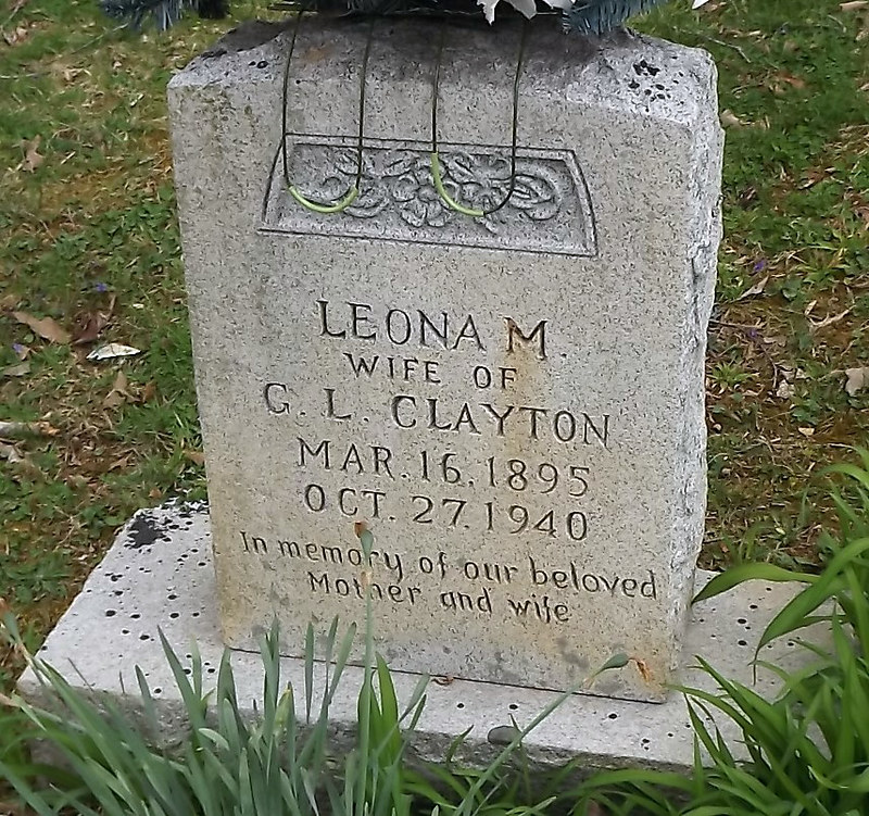 Leona Moorefield Clayton Grave Marker#2
