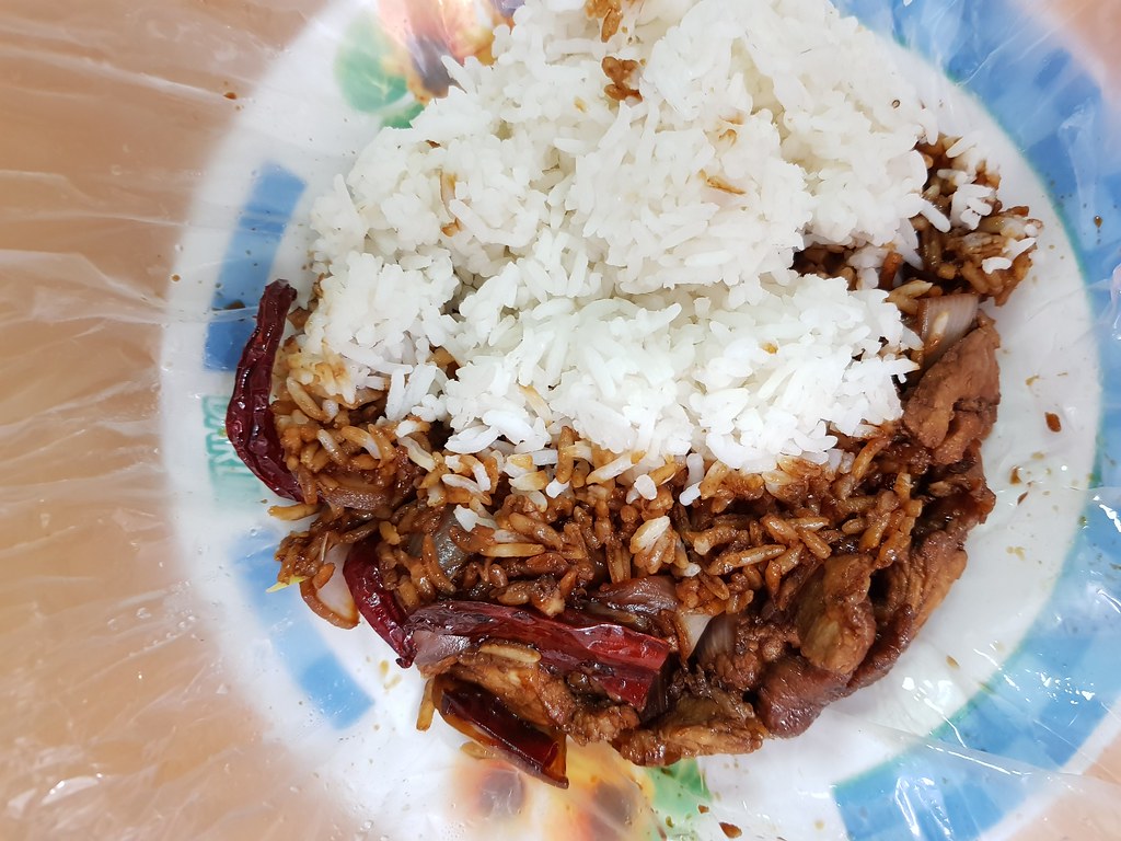 鮮魚花腩飯 Salted egg Pork rice rm$9 @ 阿華茶餐室 Ah Wah USJ6
