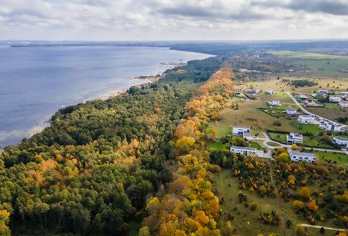autumn balticsea color drone dronephoto estonia fall forest landscape muraste sea view water harju cliff clouds