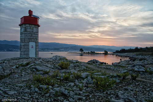 sunrise sky clouds seascape landscape lighthouse bay rocks stone canon croatia hrvatska europe adriatic sea viea colors