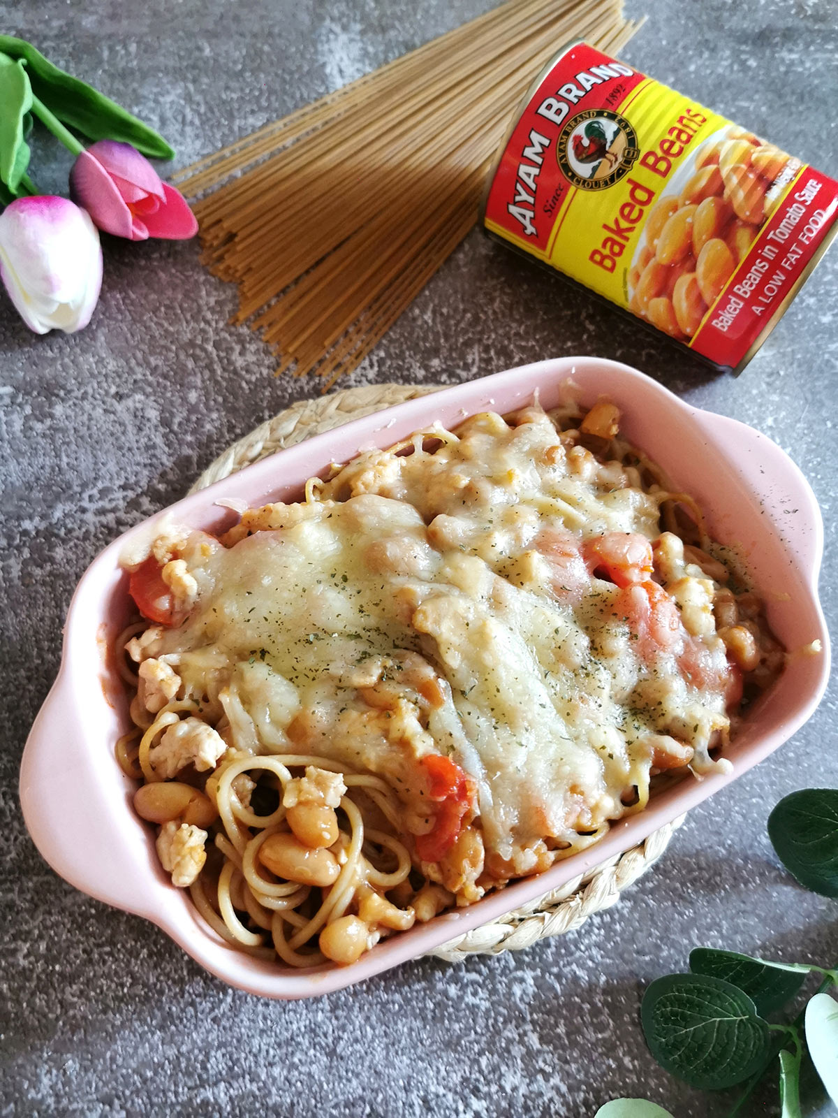 Pasta-With-Baked-Beans-Sauce