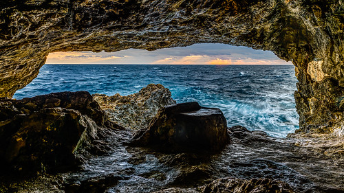 ayioianargyroicave kavogreco capegreko cyprus sunrise waves cave sea storm