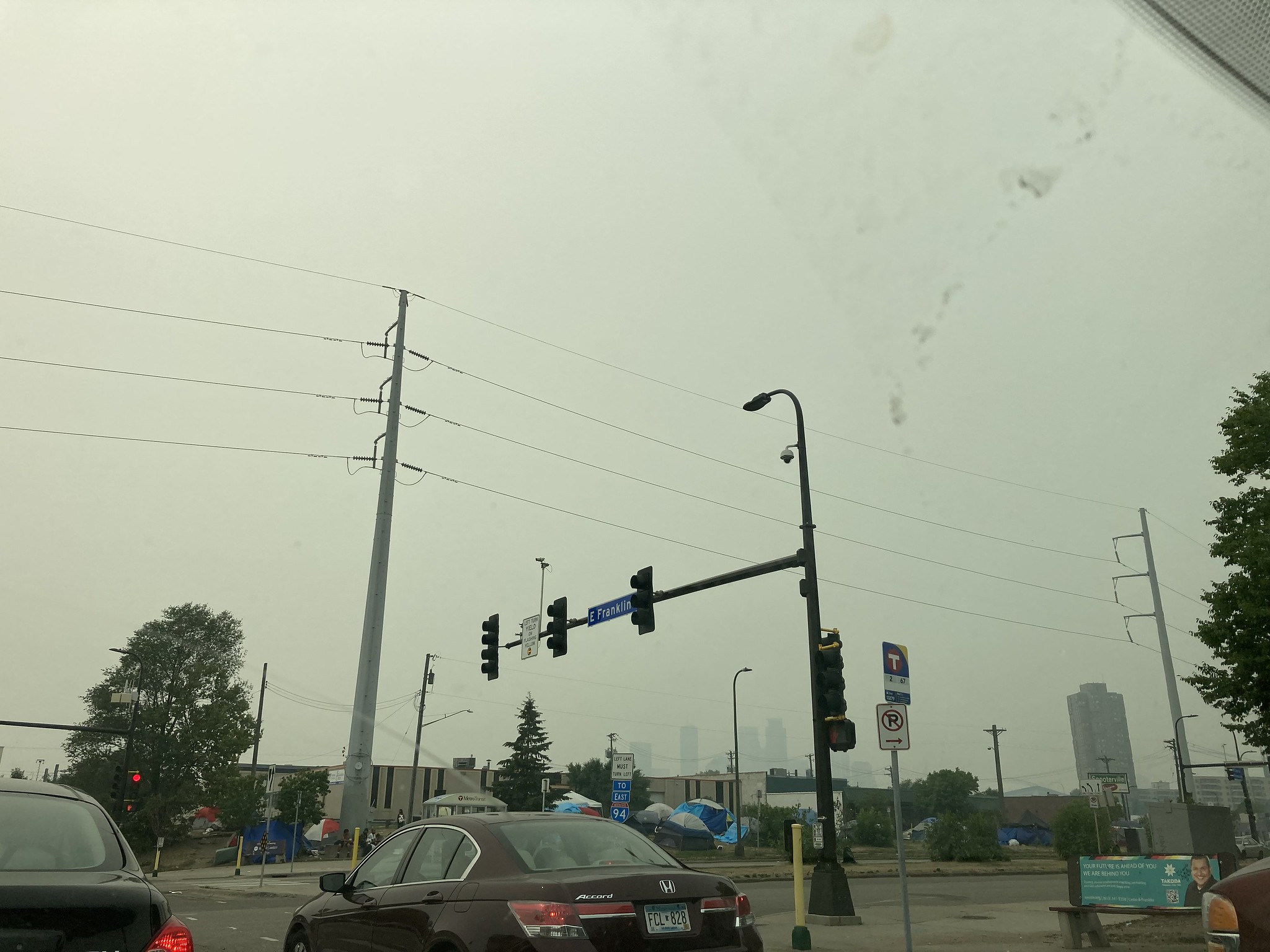 Wildfire Haze View of Downtown Minneapolis