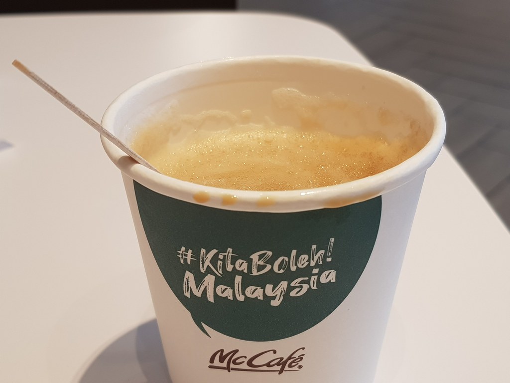 熱卡布奇诺 Cuppucino hot rm$6.42 @ McDonald’s USJ 1 Drive-Thru at Petronas