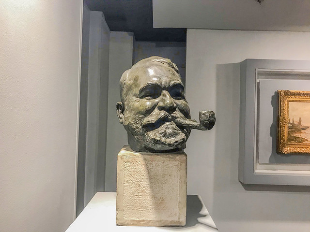 A sculpture in the exhibit