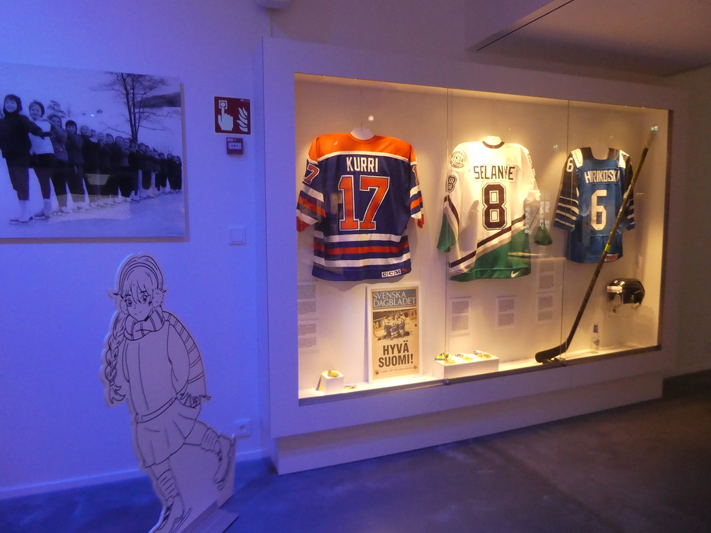 Ice Hockey displays in the Sports Museum, Helsinki