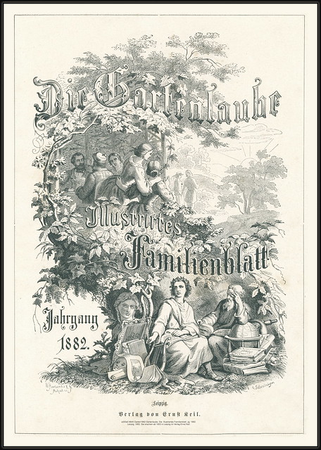 s000a0 8645 Garten1882 Gartenlaube, Die. Illustriertes Familienblatt. Jg. 1882. Leizpig, 1882. Sie erschien ab 1853 in Leipzig im Verlag Ernst Keil.