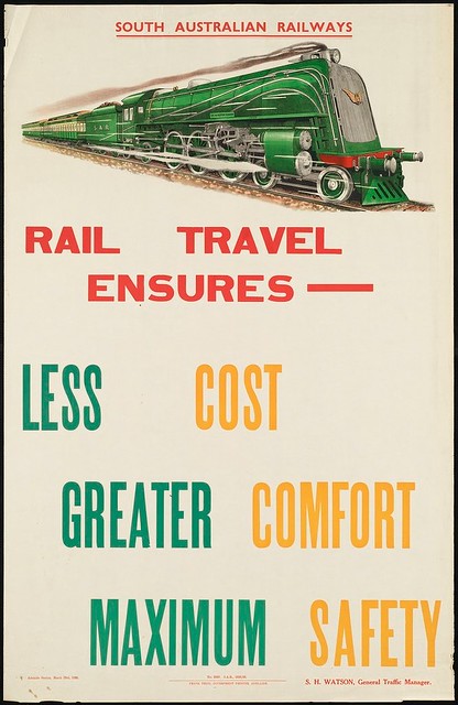 Rail Travel Ensures -- 1936