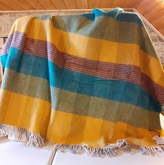 Tweed blanket made from Shetland wool by Morwenna Garrick, 2020
