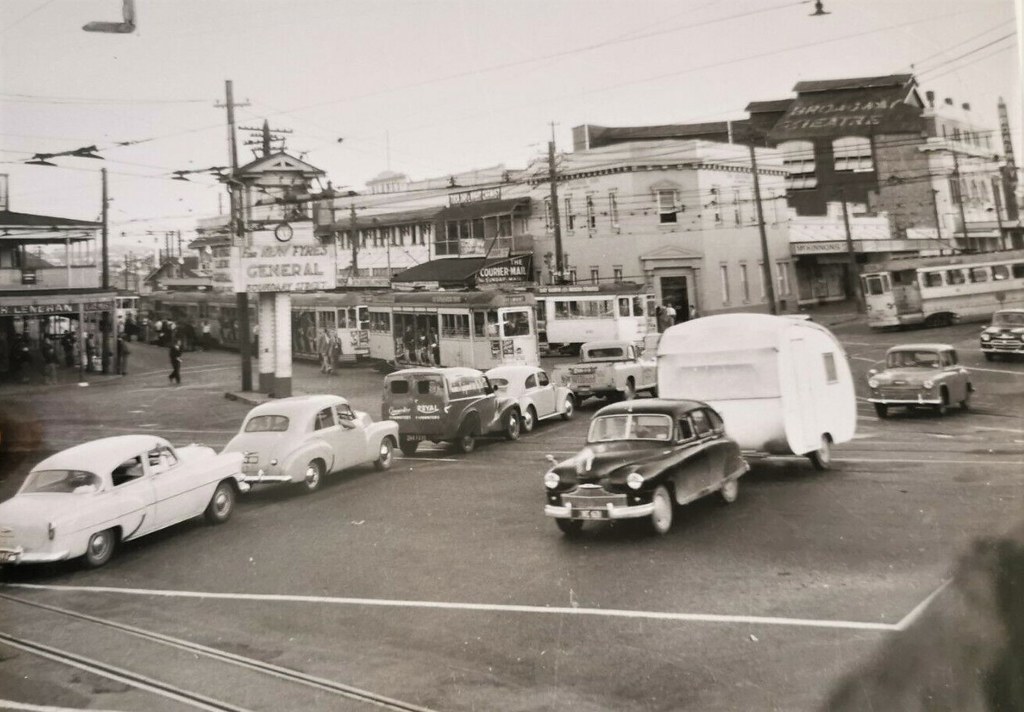The area known as The Fiveways at Woolloongabba, Brisbane, Qld - 1955