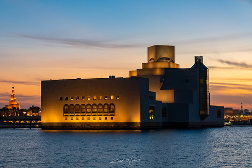 Museum of Islamic Art by Ziad Hunesh, متحف الفن الإسلامي ،الدوحةzhunesh museumofislamicart miaqatar miapark architecture sunset city doha 