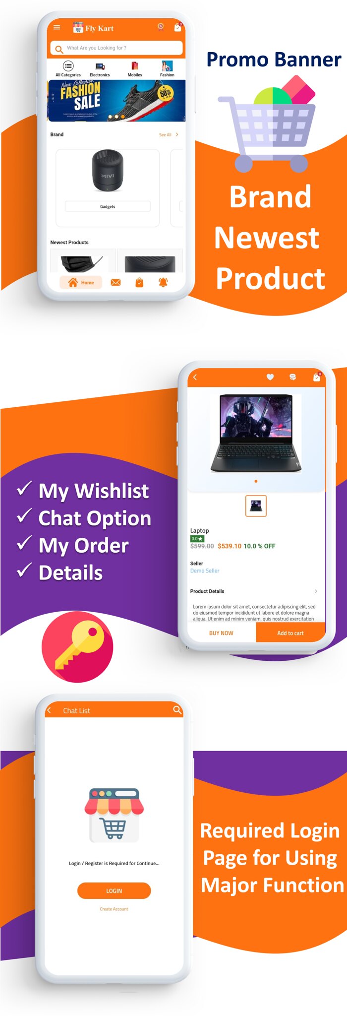 Flykart eCommerce app | Multi-Vendor E-commerce | Complete eCommerce  App | Multi Payment Gateways - 5