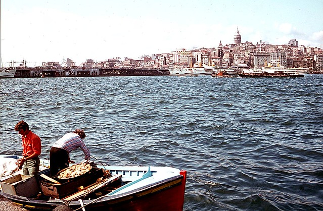 Fishermen, Golden Horn, Istanbul - 1977