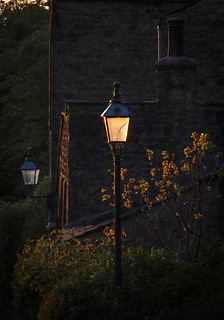 Street light on Long Marsh Lane, Castle Hill, Lancaster, Lancashire, UK