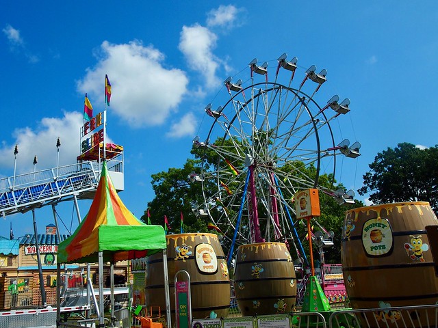 Fun Slide, Honey Pots, Ferris Wheel