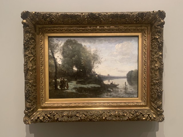 Camille Corot - River with a Distant Tower