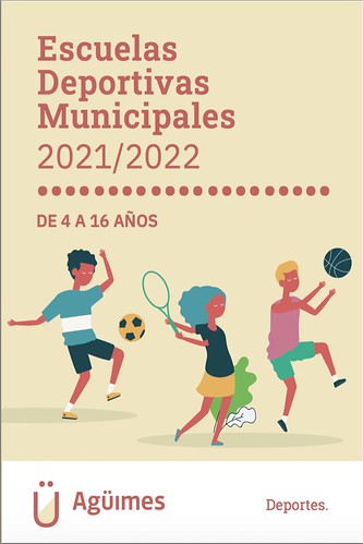 Cartel promocional de las Escuelas Deportivas Municipales de Agüimes
