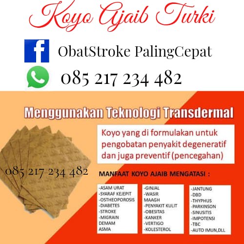 Promo !!! Obat Gejala Stroke Paling Ampuh, Koyo Ajaib di Banjarsari, Hubungi : 0852 1723 4482