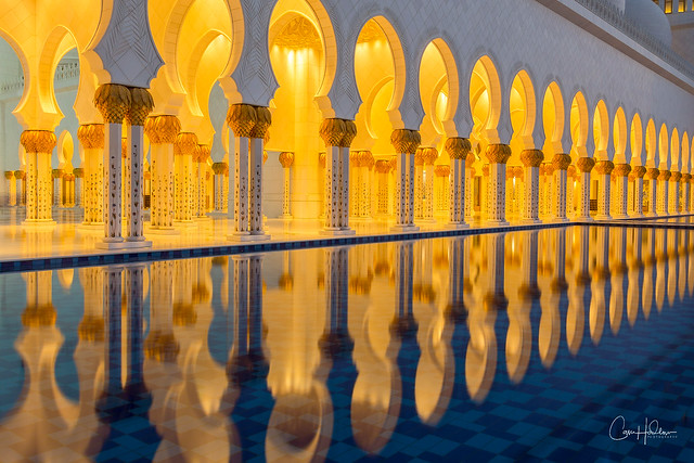 Sheikh Zayed Grand Mosque reflections