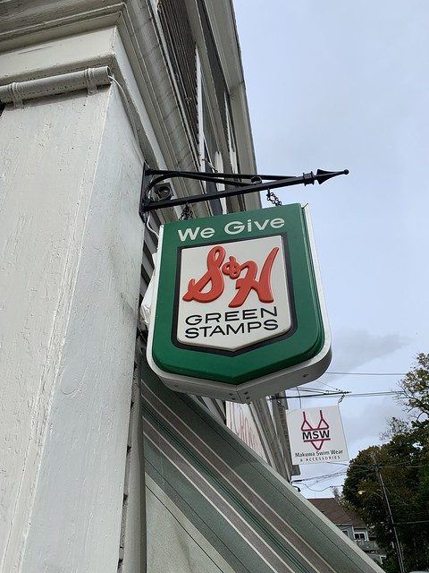 S & H Green Stamps sign